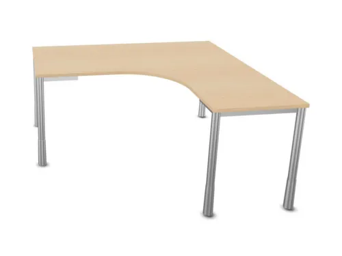 In hoogte verstelbaar bureau in vrije vorm,NE-esdoorn