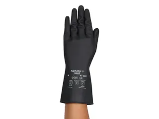 Ansell AlphaTec 87-118 natuurrubberen latex handschoen Zwart maat 6.5 - 1
