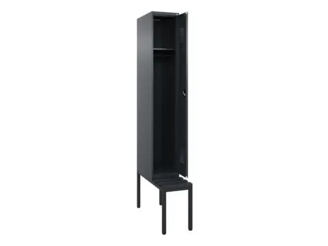 locker met bank,HxBxD 2120x300x815mm,1vak,vak B 300mm,cilinderslot