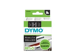 Labeltape Dymo 45811 D1 S720910 19mmx7m wit op zwart