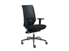 Dauphin Bureaustoel rugleuning met netbekleding zwart