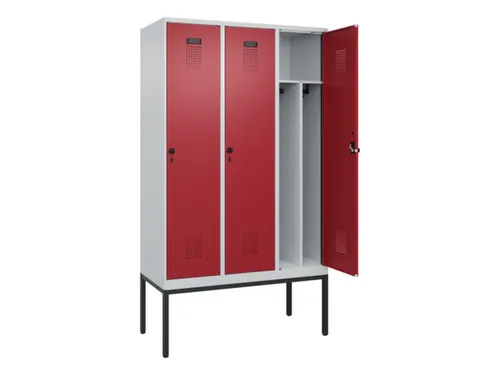 locker voor scheiding van kleding,HxBxD 2120x1200x500mm,3vak