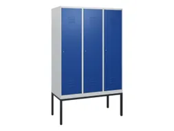 locker,HxBxD 1950x1200x500mm,3vak,vak B 400mm,cil.-slot,voetonderstel