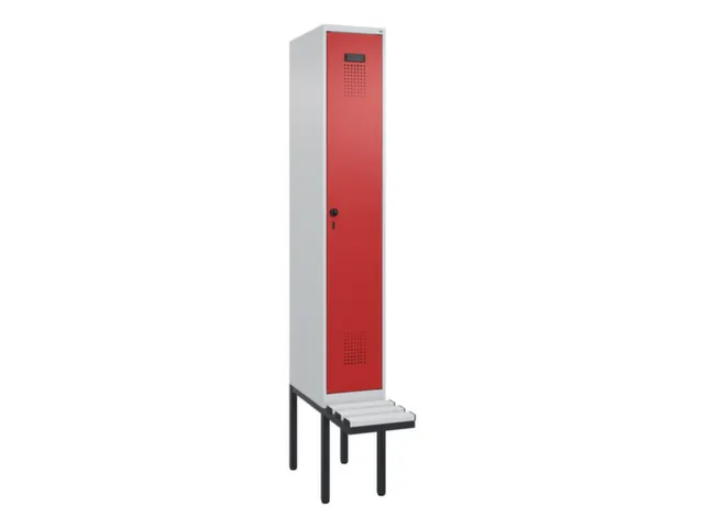 locker met bank,voor scheiding van kleding,HxBxD 2120x300x815mm,1vak