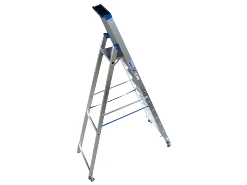 verrijdbare boktrap,eenzijdig,10treden,stand H 2,35m,balk L 3,2m