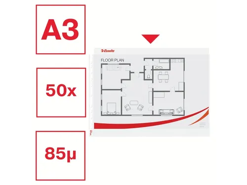 Showtas Esselte 55230 Standaard A3 Landscape Pp 0.09mm 11-Gaats