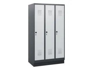 schoollocker,HxBxD 1630x900x500mm,3vak,vak B 300mm,draaigrendel,sokkel - 2