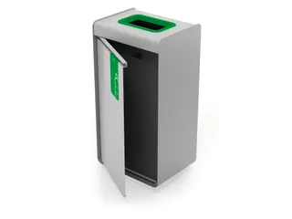 DURASORT Afvalbak sorteerunit 55L voor Glas Grijs Groen - 2
