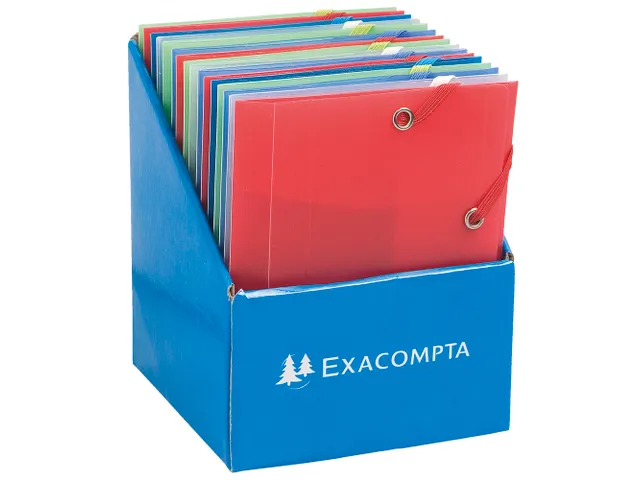 Elastomap 3 kleppen Polypro Chromaline pocket formaat 12x16cm Assorti