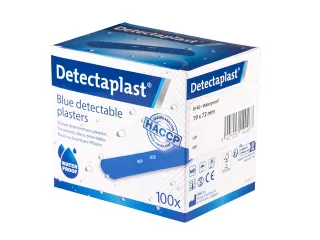 Waterafstotende blauwe pleister Detectaplast 19x72mm 100 stuks - 1