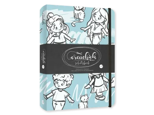 Schetsboek CreaChick Chibi Blue 108 pagina's 200 gram