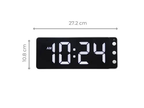 Tafel/wandklok NeXtime Digital Clock White 27,2x10,8cm