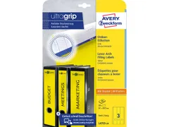 ordnerrugetiket Avery 297x61mm geel 20 vel 3 etiketten per vel