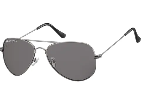Zonnebril Montana met smoke glas staalkleurig