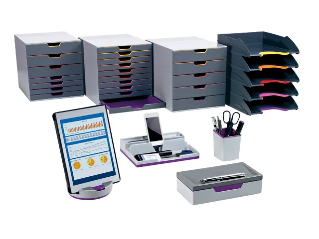 Brievenbak Durable Varicolor A4 Grijs 5 stuks