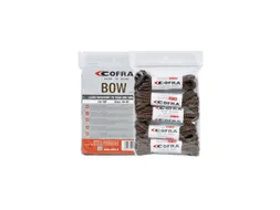 Cofra Bow ronde veters, lengte 130 cm, zwart/bruin, per paar