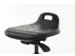 stasteun Zwart PU-schuim-ergonomisch gevormde zitting zwart