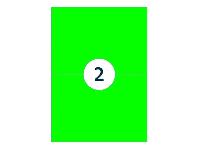Etiquette universelle 210x148mm vert fluorescent 100 pièces