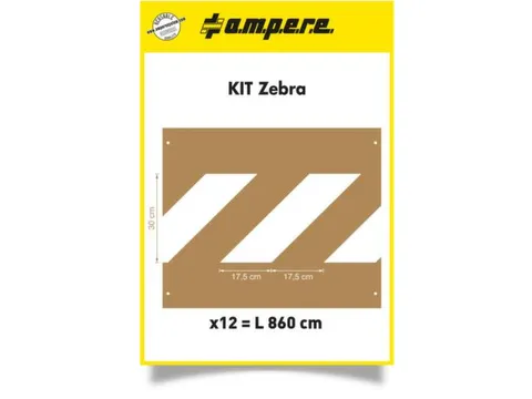 Sjablonenset,Zebra-Markering,V. Vloermarkeerapparaat,Speciaal Karton
