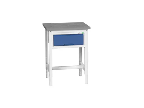 werkbank,HxBxD 780-930x700x600mm,linoleumblad,4voeten