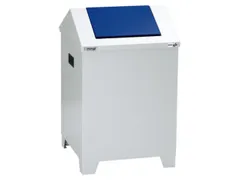 afvalverzamelaar zelfblussend 73 liter deksel staal RAL5010