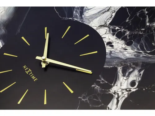 Wandklok NeXtime Marble Duo 48cm goud metaal