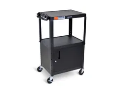 bijzetwagen,HxLxB 610-1060x610x460mm,zwart,2niveau(s)