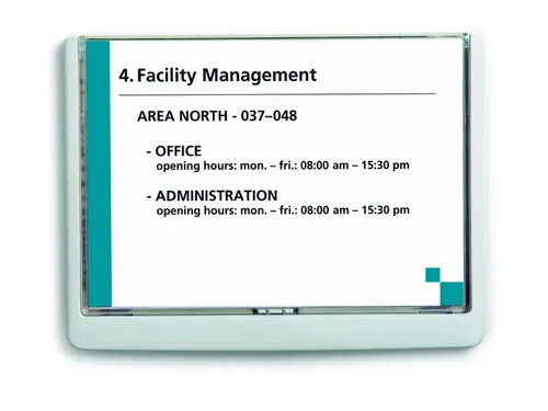 Durable Deurbordje CLICK SIGN A5 liggend Wit