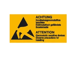 waarschuwings-combibord,Elektrostatisch gevoelige onderdelen,PVC