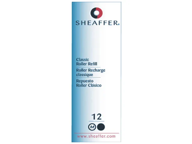 Rollerpenvulling Sheaffer slim medium zwart blister à 1 stuk