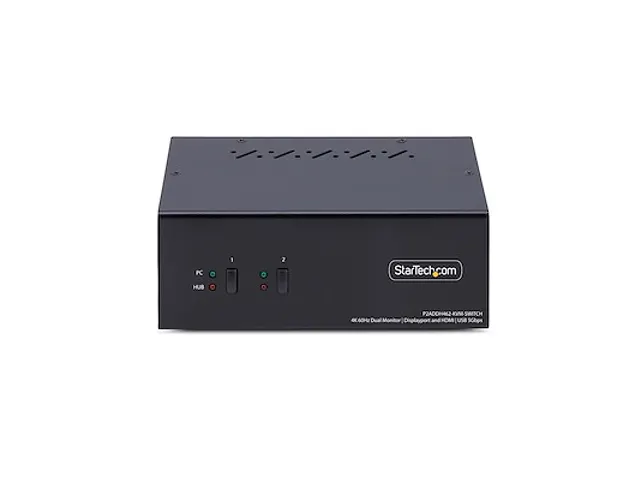2-Port Dual-Monitor DisplayPort en HDMI KVM Switch
