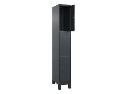 lockerkast,HxBxD 1950x300x500mm,1x3vakken,vak B 300mm,cil.-slot,voeten