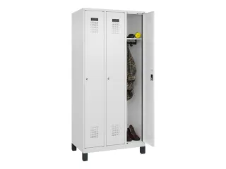 locker,HxBxD 1950x900x500mm,3vak,vak B 300mm,cil.-slot,voeten - 1