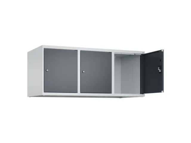 opzetkast,v. locker,3vak.,vak B 400mm,HxBxD 500x1200x500mm