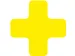 plaksymbool,plus,markering HxB 150x150mm,PVC,geel