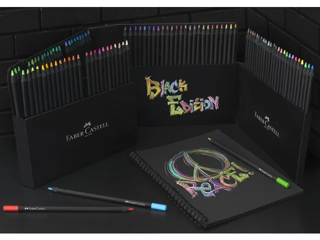 Kleurpotlood Faber-Castell Black Edition 100 stuks in karton etui