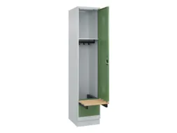 locker met bank,HxBxD 1950x400x815mm,1vak,vak B 400mm,cilinderslot