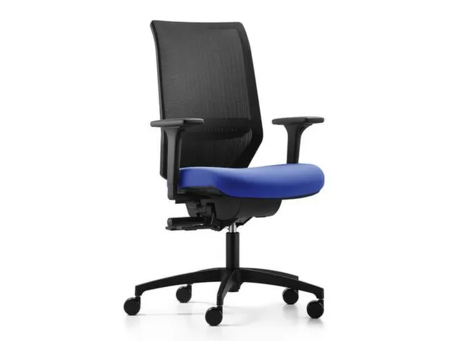 Dauphin Bureaustoel Shapemesh Plus met synchroonmechanisme Blauw