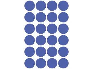 Etiket Zweckform 18mm rond blister 4 vel a 24 et. donkerblauw Non-perm - 3
