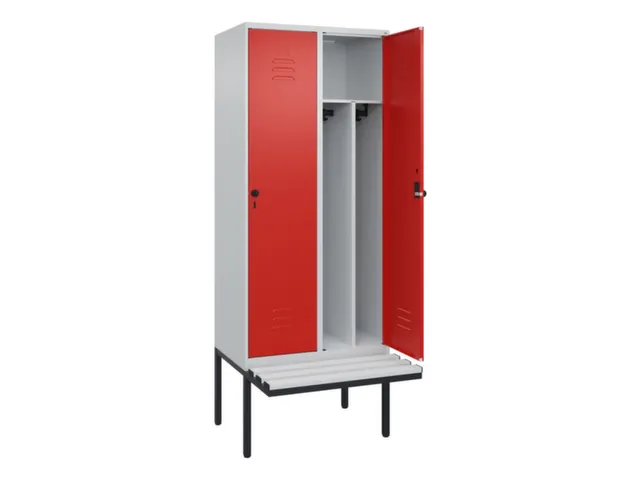 locker voor scheiding van kleding,HxBxD 2120x800x815mm,2vak