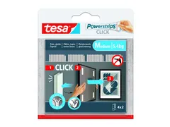 Kleefsttip tesa Powerstrips Click Medium 4 paar wit