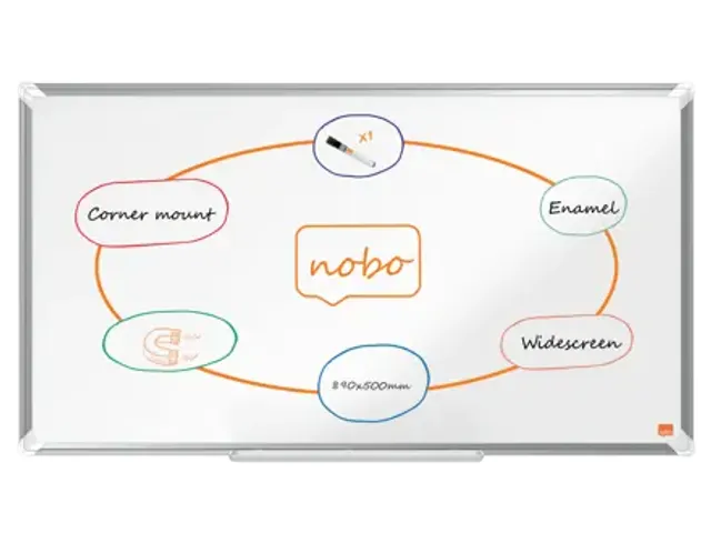 Whiteboard Nobo Premium Plus Widescreen 50x89cm emaille