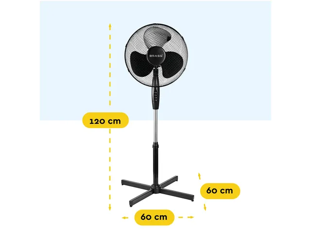 Statiefventilator BRASQ F300 Ø 40cm zwart