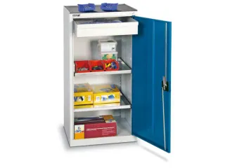 Draaideurkast 1000x500x500mm 1lade 2legborden Romp/deuren Ral5010 - 2