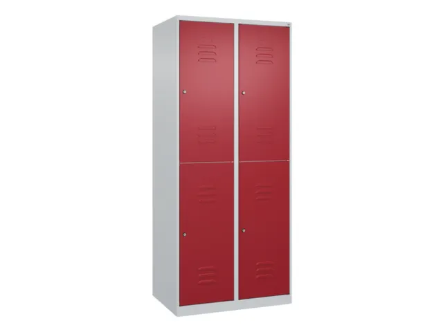 dubbeldekse locker,HxBxD 1850x800x500mm,2x2vak.,vak B 400mm