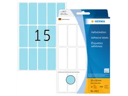 HERMA 2413 Universele etiketten 20x50mm Blauw 480 stuks