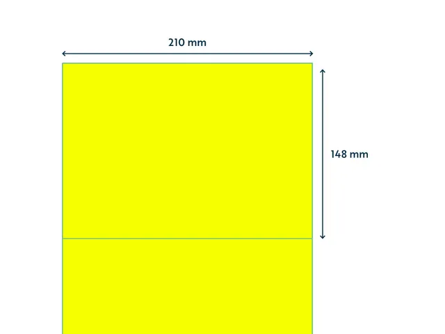 Etiket 210x148mm Fluor Geel 100 Vel