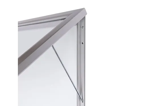 Vergrendelbaar notitiebord Outdoor Slim 6xA4 Zilver