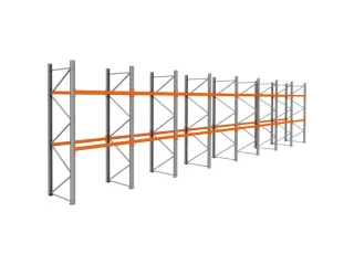 palletstelling,basis+7xaanbouw,HxBxD 3360x15500x1100mm,vakl. 3000kg - 1