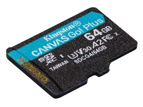 64GB microSDXC Canvas Go! Plus Gen4 200MB/s A2 U3 V30 kaart + adapter
